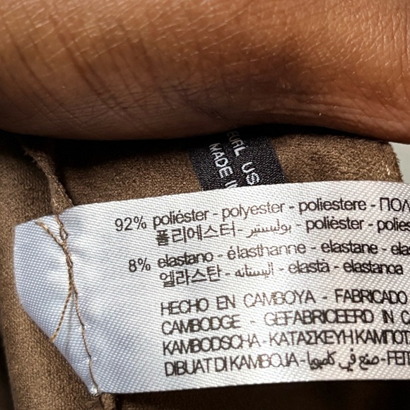 ZARA | NWT Ruched High-Low Faux Suede Long Skirt - Women's L, Tan - Picture 10 of 10